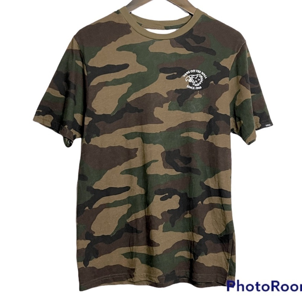 Vans Off The Wall Camo T-shirt Boys Size 12/14